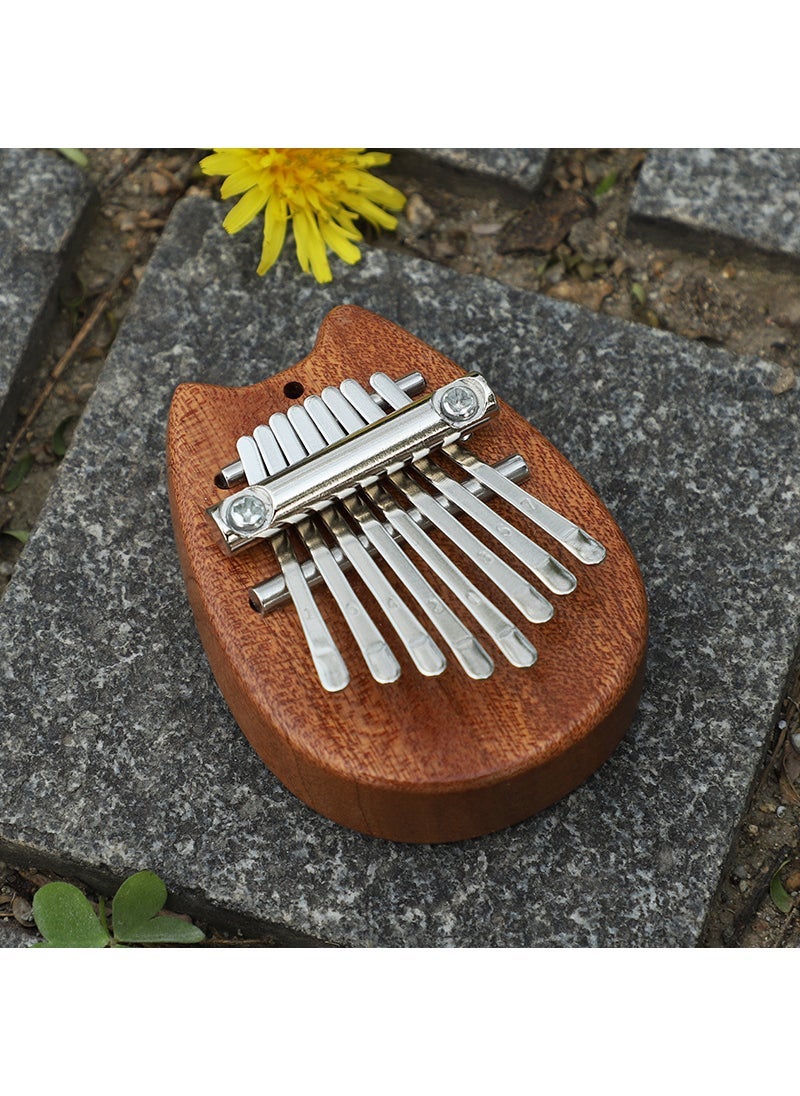 8-tone mini thumb piano kalinba solid wood crystal transparent five-finger piano portable beginner finger piano musical instrument style - Image 1