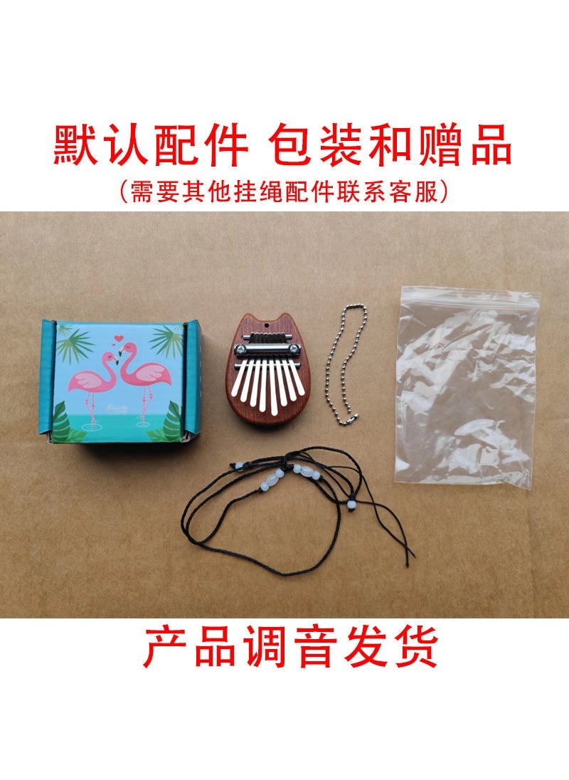 8-tone mini thumb piano kalinba solid wood crystal transparent five-finger piano portable beginner finger piano musical instrument style - Image 5