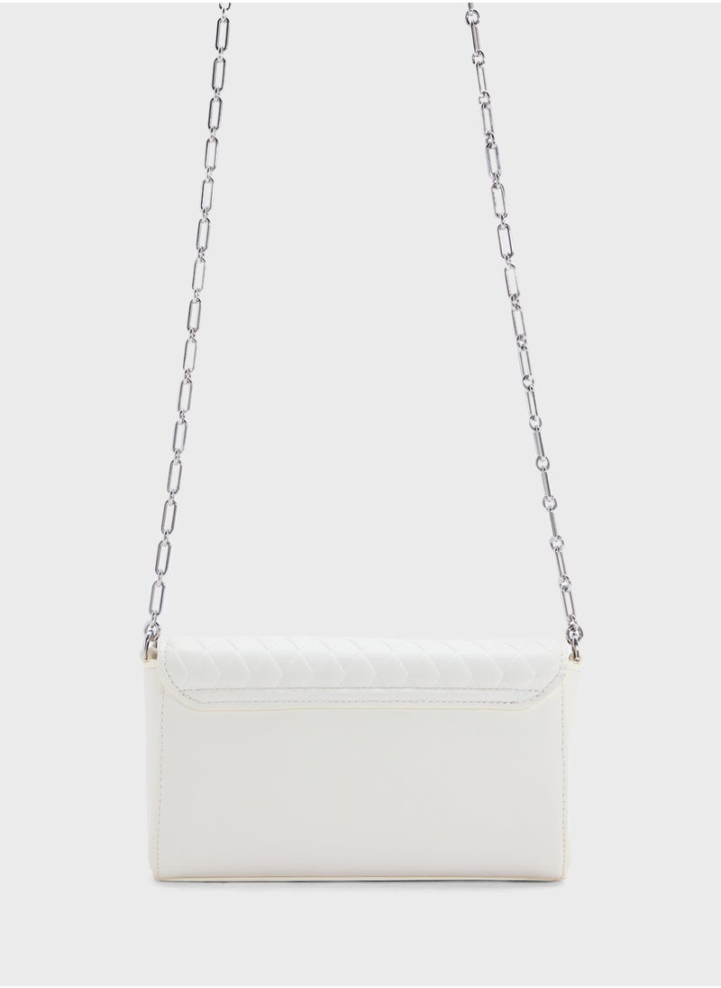 CALVIN KLEIN MINI QUILT CROSSBODY BAG WITH CHAIN  - Image 2