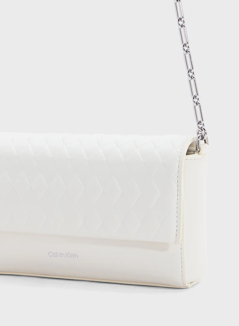 CALVIN KLEIN MINI QUILT CROSSBODY BAG WITH CHAIN