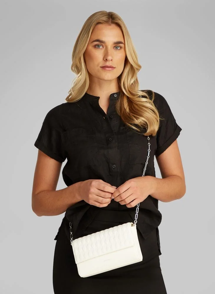 CALVIN KLEIN MINI QUILT CROSSBODY BAG WITH CHAIN