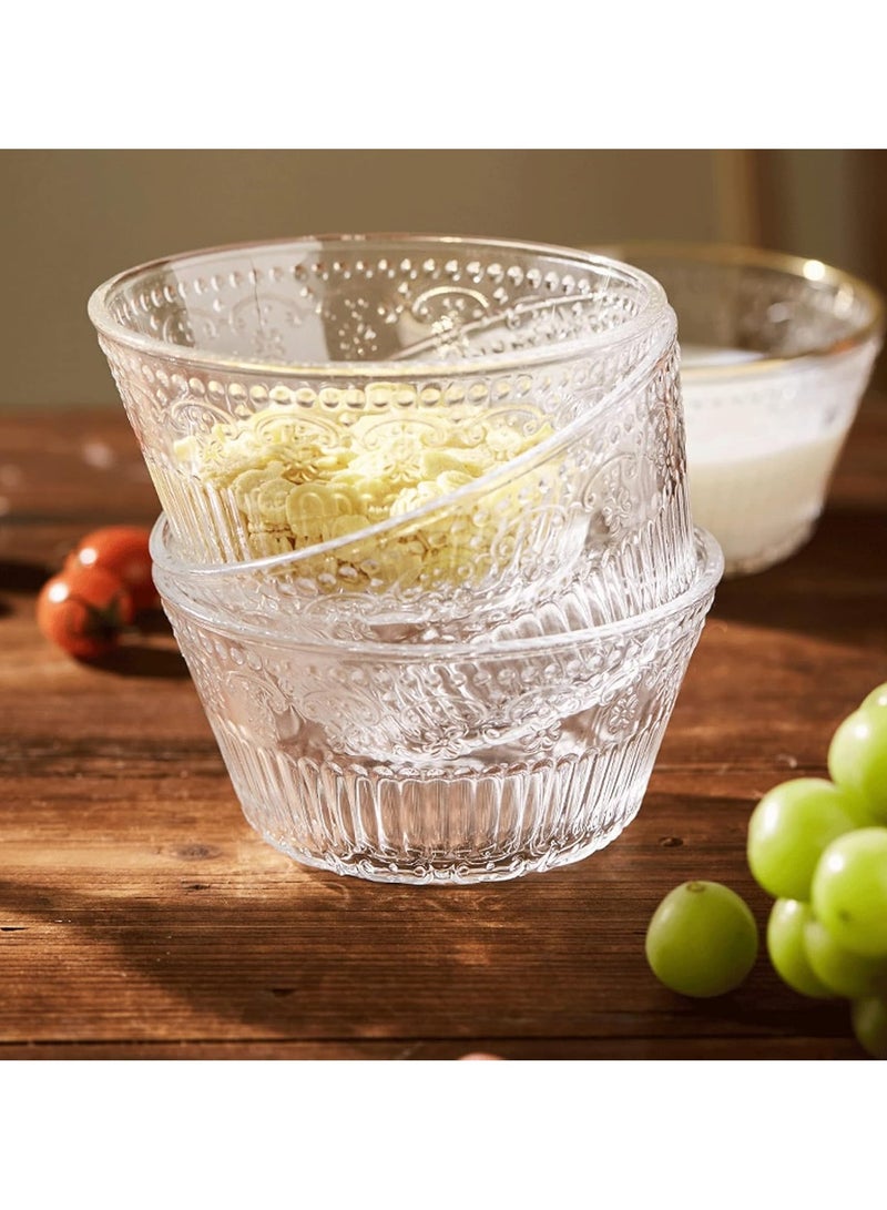 HOME ZONE Set of 8 13 OZ (385ml) Glass Small Bowls for Kitchen Dessert for Ice Cream Snack Side Dishes Small Serving Bowls for Dipping - Image 5