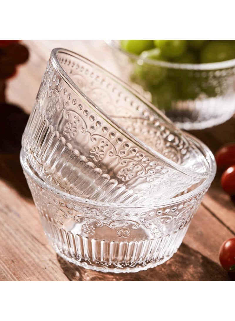BOWETTE Set of 8 13 OZ (385ml) Glass Small Bowls for Kitchen Dessert for Ice Cream Snack Side Dishes Small Serving Bowls for Dipping - Image 3