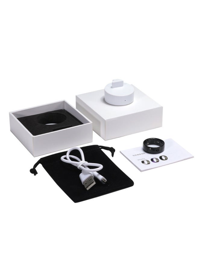Explosions PX01 Smart Ring Brush Short Video Trembles E-book Swimming Waterproof Black Technology Smart Ring-Color:Black#10 [charger + Type-c + Storage Bag]  - Image 1