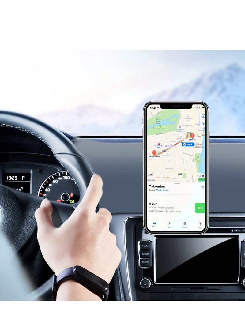 Captaintech Magnetic Phone Car Mount, Dashboard Phone Holder for Car, Nano Adhesive, Super Strong Magnets, 360° Rotation, Universal Compatibility for Iphone, Samsung, Lg, Gps, Fits All Smartphones - Image 4