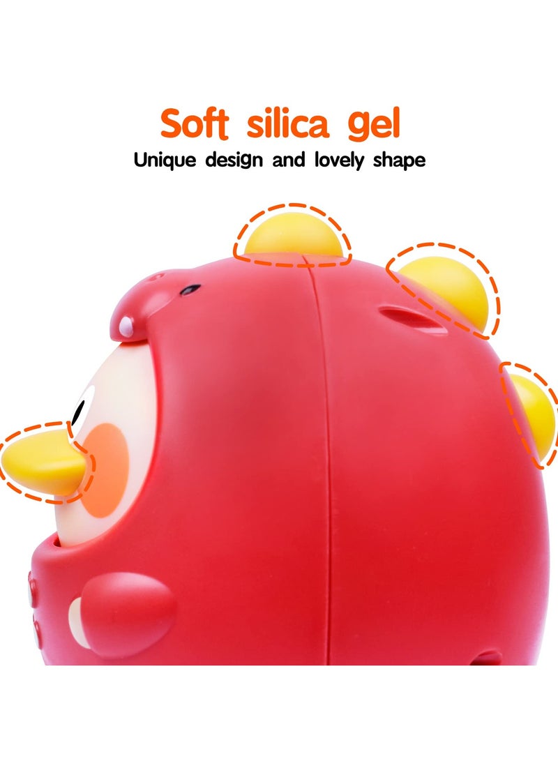 Zikra ألعاب رولي بولي للأطفال من 6 إلى 12 شهرًا، ألعاب وقت البطن، لعبة موسيقية متمايلة، ألعاب تعليمية مبكرة، هدية صوتها رنين للأطفال حديثي الولادة من 0 إلى 6 أشهر، 12 إلى 18 شهرًا، هدايا للأطفال الرضع من الأولاد والبنات باللون الأحمر - Image 5