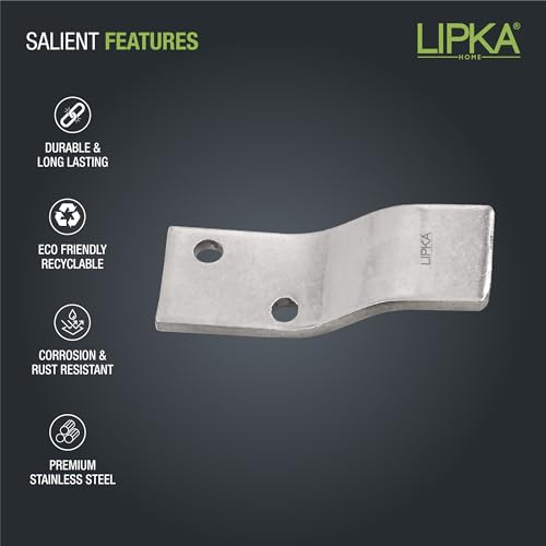 Lipka Urinal Bracket Pair/Heavy Stainless Steel Urinal Bracket with Screw and Grip/Suitable for Mounting Urinals from commercial restrooms to residential bathrooms Silver - Image 3
