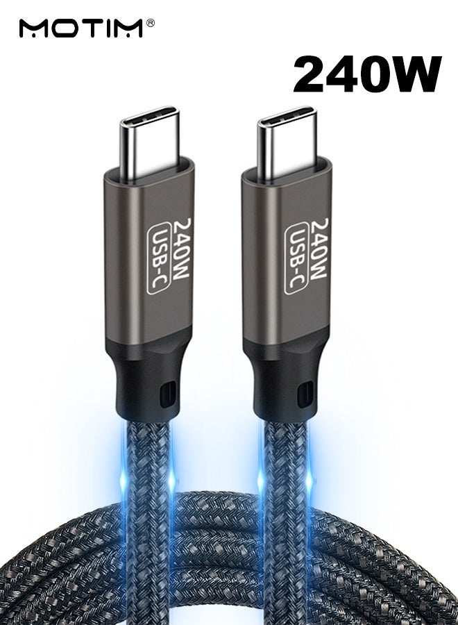 Motim 240W USB C Cable 2M, USB C to USB C Cord Fast Charger Cable Compatible with iPhone 16/15 Series, Samsung Galaxy S25/S24/S23/S22, MacBook Pro Air, iPad Pro Air, Dell XPS,  - Image 1