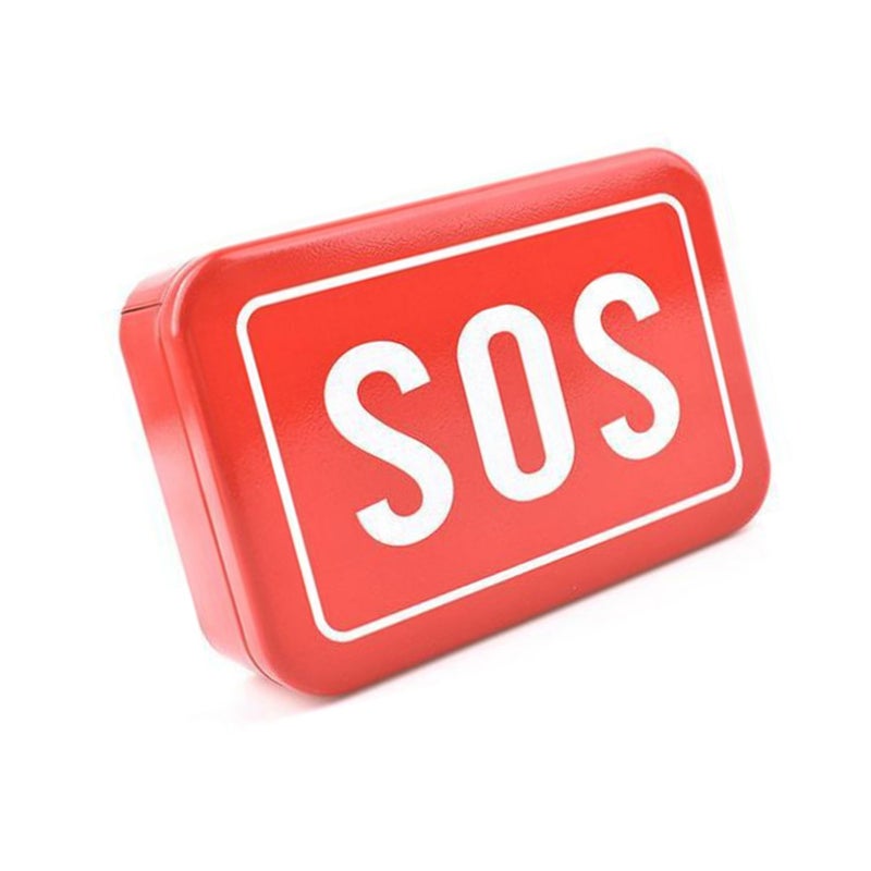صندوق تخزين حديدي فارغ مستطيل صغير بنمط SOS لأدوات ومعدات الحمام الخارجي للخيام - Image 4