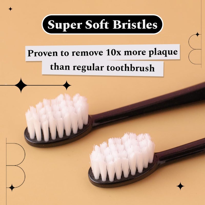 Perfora Electric Toothbrush, 2 Modes, AAA Powered, 2 Brush Heads, 90 Days Battery Life | 1 Year Warranty | Brush, Electric Toothbrush For Men, Women & Kids, 002 - Dark Night (Pack of 1) - Image 2