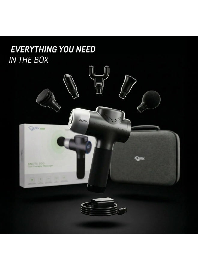 Qutek Quiet Deep Tissue Massage Gun, Portable Electric Handheld Muscle Massager for Muscle Relaxation and Post-Workout Recovery, Suitable for Neck, Back, Legs and Body - Image 5