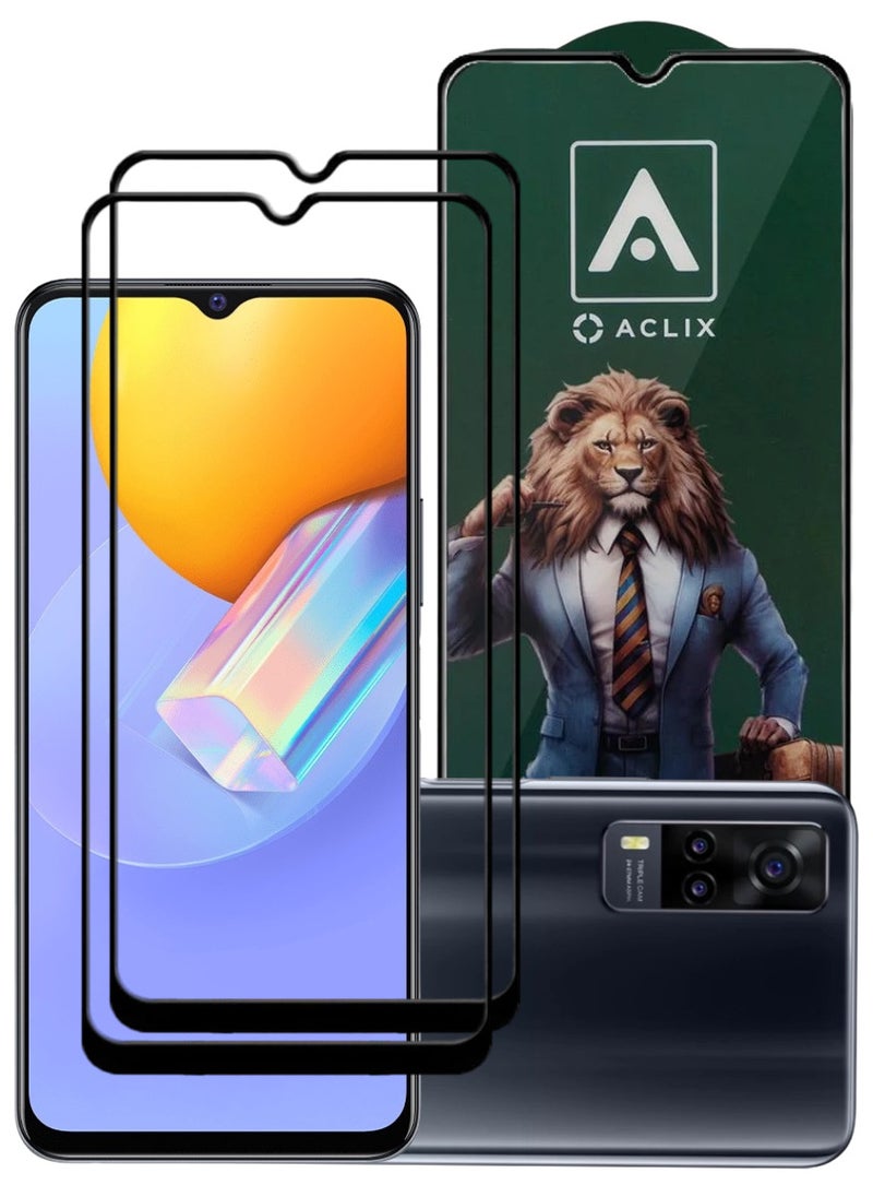 ACLIX 2 Pieces Antistatic ESD Dustproof Premium Quality High Definition Tempered Glass Screen Protector Designed For vivo Y51 (2020) - Image 1