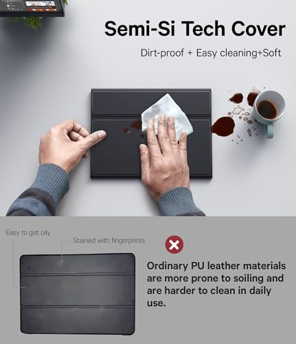 GreenLaw Keyboard Case for Samsung Galaxy Tab A9 Plus 11 inch 2023, 7 Color Backlit, Smart Trackpad, Stain-Resistant Cover with S Pen Holder, Detachable Keyboard for Galaxy Tab A9+ 11'', Black - Image 4