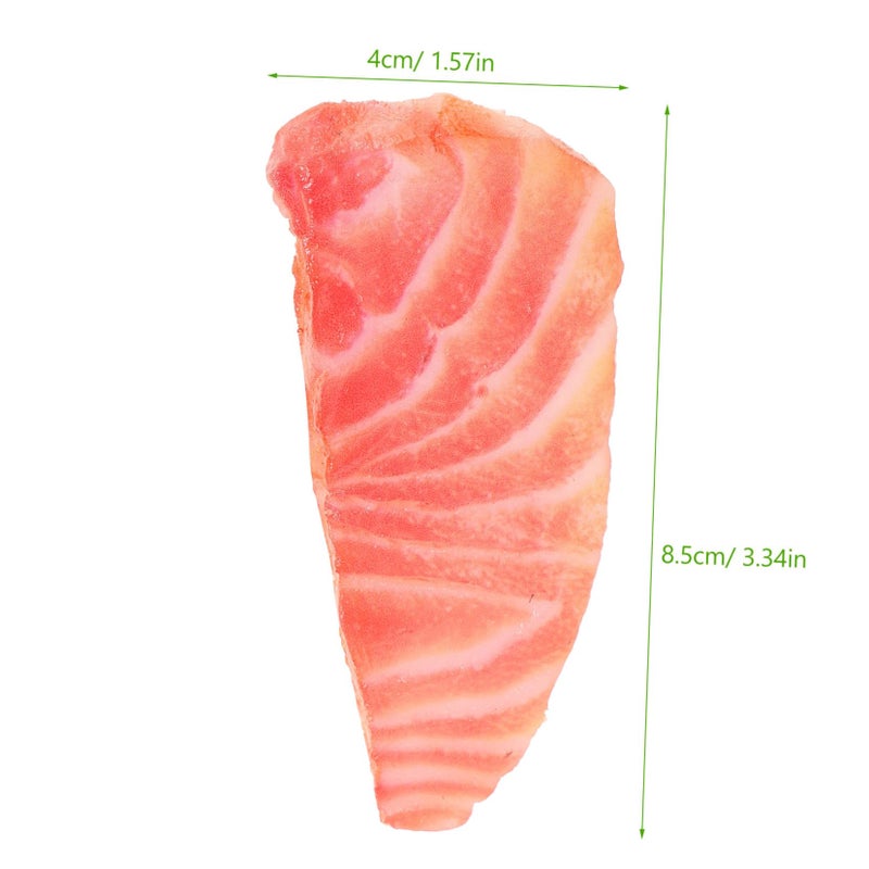 Realistic Simulation Salmon Slice Model 10 Inch Kitchen Prop Home Decor - Image 3