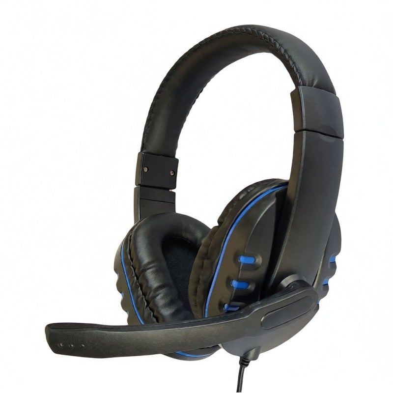 Kubite Gaming Headphones Blue 40Mm Speakers Soft Thick Noise Canceling Ear Muffs - Adjustable Omnidirectional Mic Telescopic Headband Immersive Audio for Pro Gamers & Casual Players - Image 1