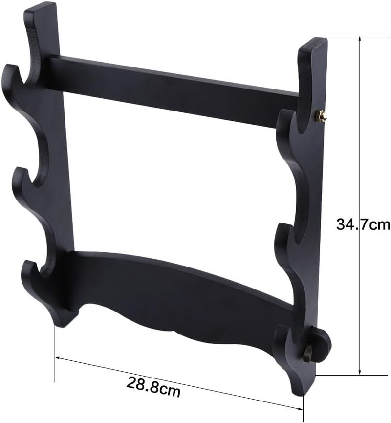 klarako Three-Tier Sword Holder Wall Mount, Samurai Sword Katana Stand Hanger Bracket Display for Katana Wakizashi and Standard Swords - Image 2
