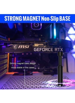 Generic GPU Support Bracket, Graphics Video Card Brace with Height Adjustable, Anti-Sag Holder for Universal Graphics Card, GPU Stand with Magnet and Rubber Pad (Black)  - Image 5