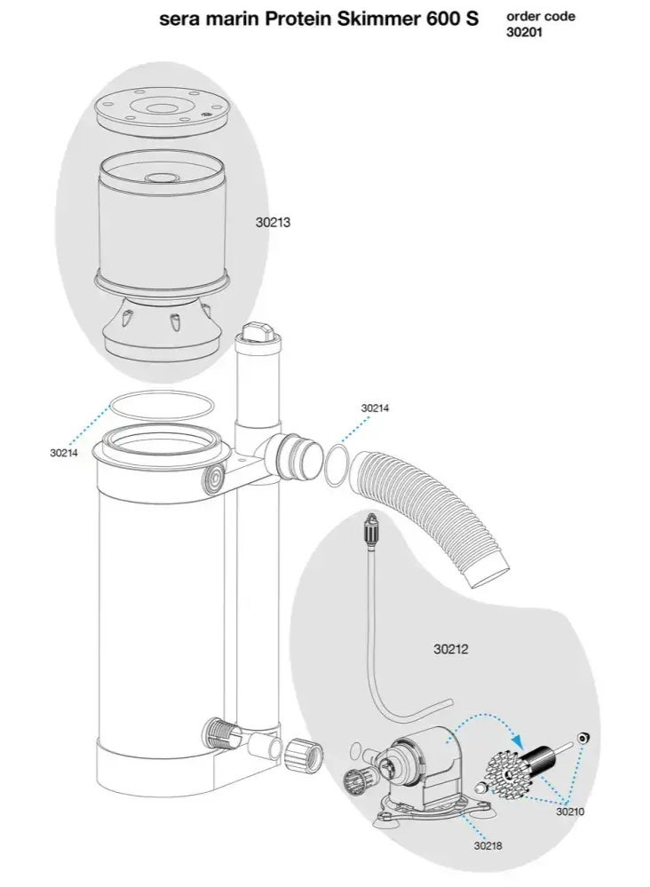 Sera Marine Protein Skimmer[Model - 600HO, Capacity - 600L] - Image 3