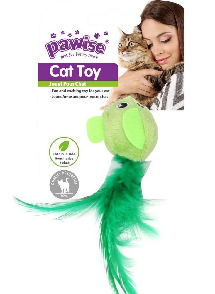 Pawise Bird Shape Cat Toy (Assorted Colors) 1 Piece - Image 1