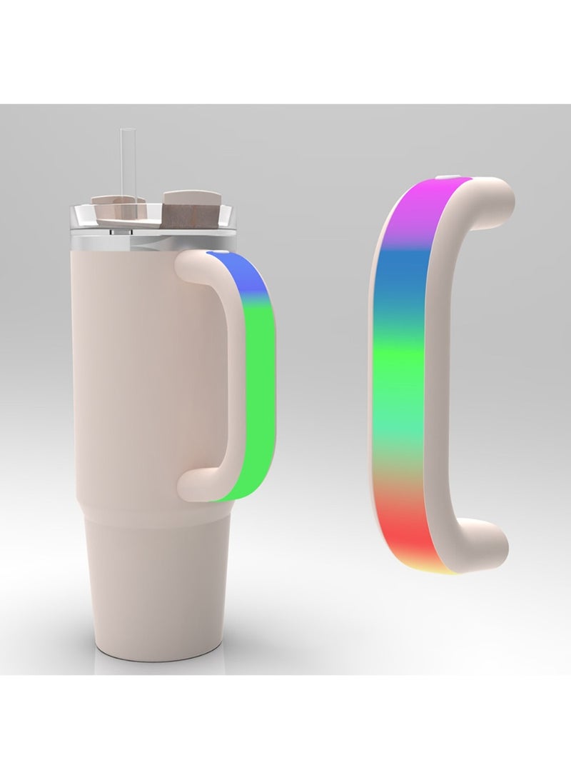 10 Colors LED Light-Up Handle for Stanley 40oz/30oz, Simple Modern Halloween Tumbler Glow in Cup Handles Comfortable Water Bottle Handle for Christmas Party Tumbler Gift for Stanley Cup Lovers (Pink) - Image 1