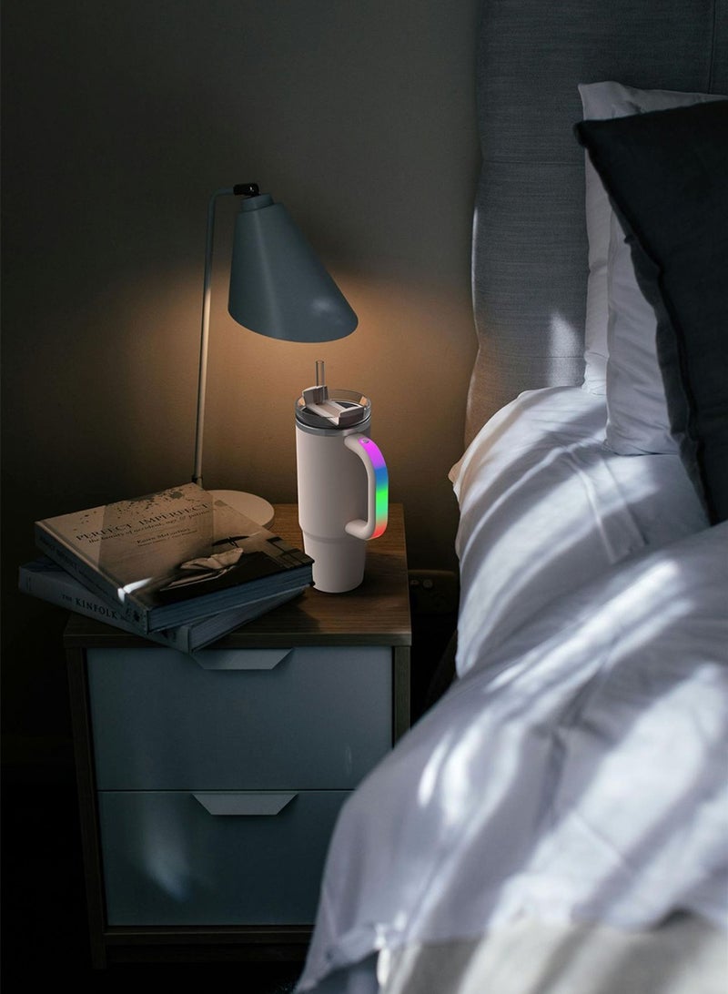 10 Colors LED Light-Up Handle for Stanley 40oz/30oz, Simple Modern Halloween Tumbler Glow in Cup Handles Comfortable Water Bottle Handle for Christmas Party Tumbler Gift for Stanley Cup Lovers (Pink) - Image 5