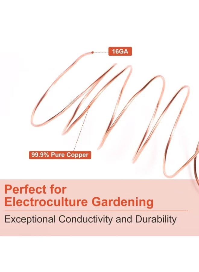 YelaJoy Electroculture Gardening Copper Wire 65 Feet Pure Gauge Bare Copper Wire Soft Copper for Plant and Vegetable Growth Garden Bed and Greenhouse Applications - Image 5