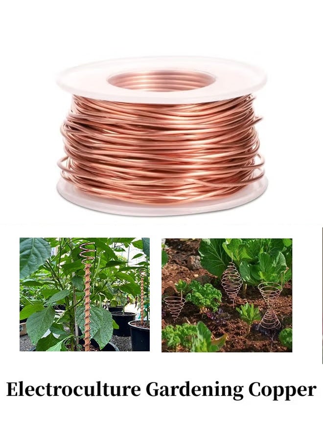 YelaJoy Electroculture Gardening Copper Wire 65 Feet Pure Gauge Bare Copper Wire Soft Copper for Plant and Vegetable Growth Garden Bed and Greenhouse Applications - Image 1