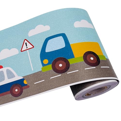 LoveFaye Yifely Traffic Car Wallpaper Border Self-Adhesive Wall Decor Sticker for Kids Room Nursery School Classroom - Image 4