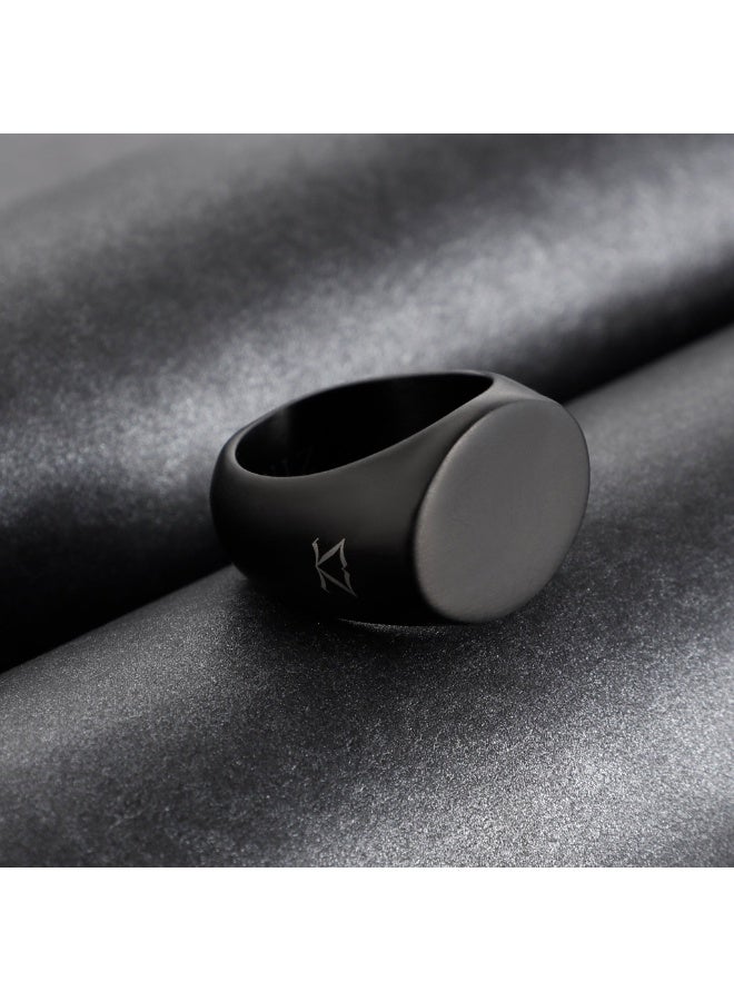 ZINK Men's Black Stainless Steel Ring | ZJRG043B-18 - Image 4