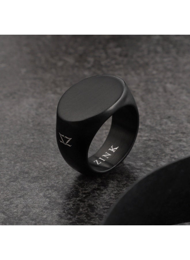 ZINK Men's Black Stainless Steel Ring | ZJRG043B-18 - Image 5
