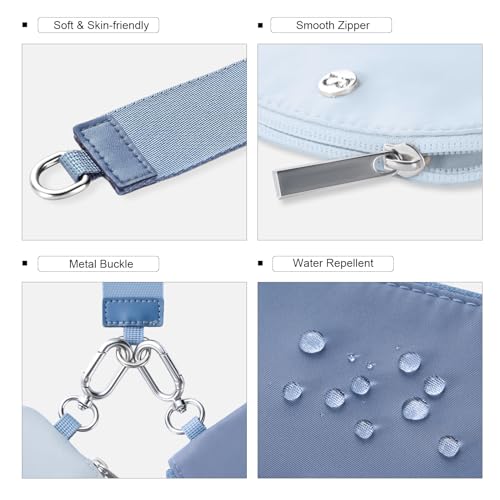 Babysun Mini Zip Around Dual Pouch Wristlet With 2 Straps Wristlet Keychain Wallet for Women Coin Purse Small Cute for Teen Girl - Image 5