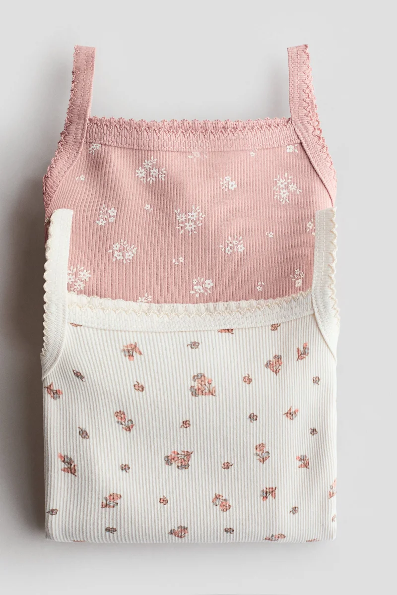 H&M 2-pack ribbed cotton bodysuits