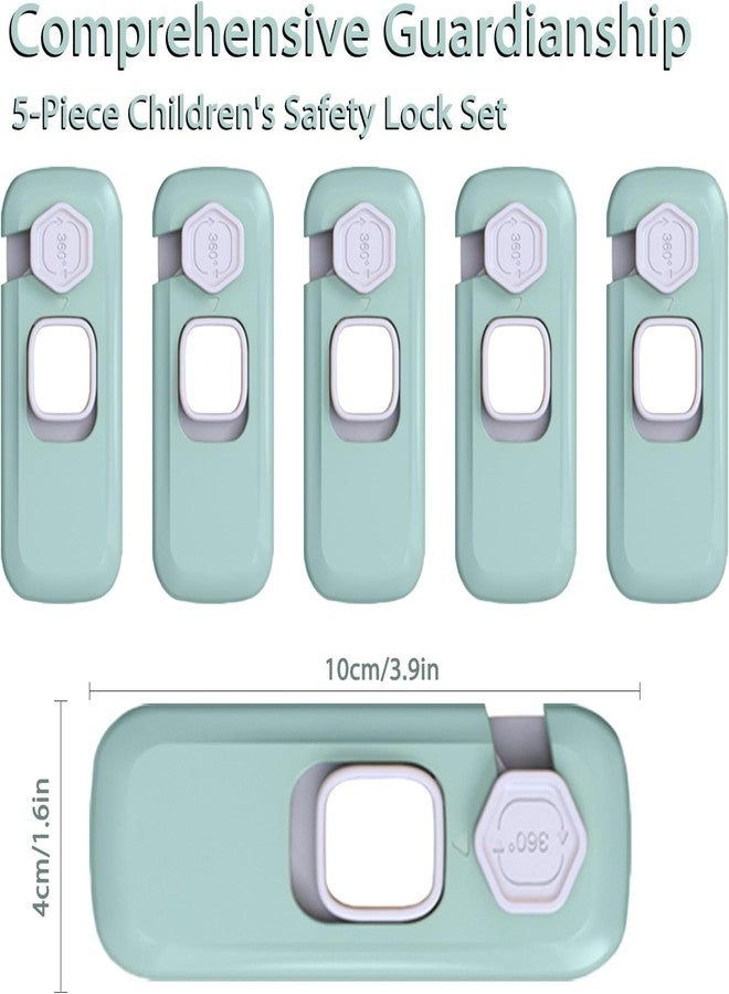 PiyuBind Child Proof Refrigerator Lock (2-Pack) - Baby Safety Locks for Fridge, Oven, Dishwasher, Cabinets, Drawers & Cupboards - No Drill Adhesive Installation, Easy to Use, Green - Image 5