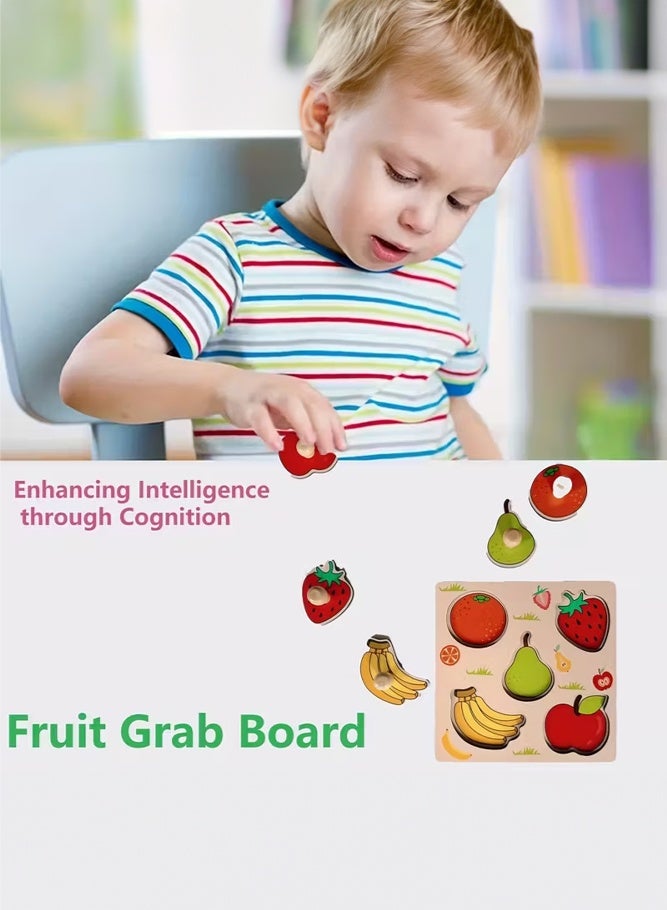 شبيلي مجموعة ألواح الأحجية الخشبية بمقابض على نمط مونتيسوري للتعلم المبكر مصنوعة من خشب آمن مع أنماط ملونة للأطفال الأولاد والبنات لتنمية المهارات المعرفية للعب الداخلي كهديه عيد ميلاد تعليمية للتعرف على الأشكال والتنسيق بين اليد والعين - Image 3