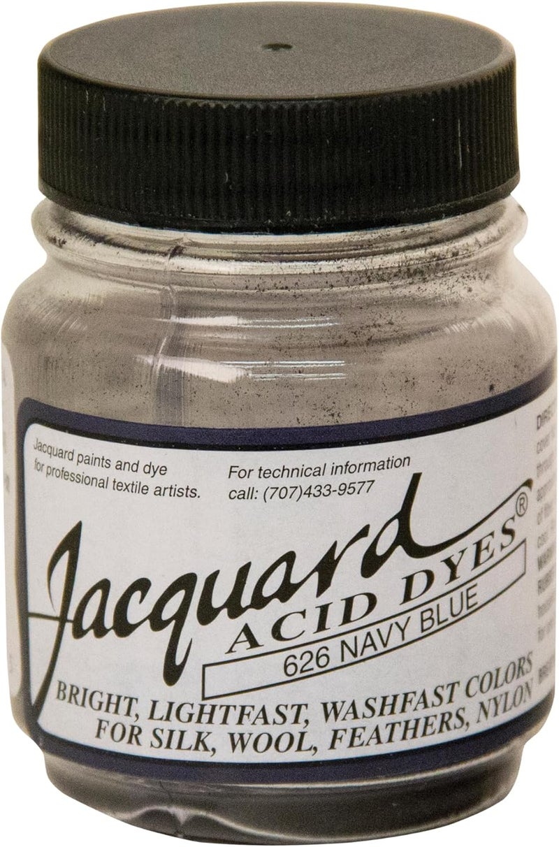 Jacquard Acid Dye in Navy Blue - 1/2 Oz - Professional Dye for Wool, Silk, Feathers, and Nylon - Image 1