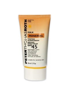 PETER THOMAS ROTH Peter Thomas Roth | Max Mineral Tinted Sunscreen Broad Spectrum SPF 45 | Tinted Moisturizer with SPF, Water-Resistant Mineral Sunscreen For Sensitive Skin, 1.7 Fl Oz. (Pack of 1)  - Image 2