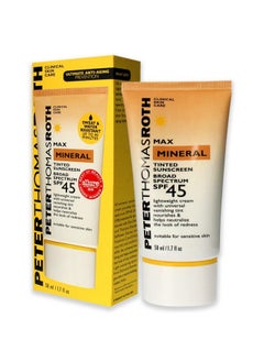 PETER THOMAS ROTH Peter Thomas Roth | Max Mineral Tinted Sunscreen Broad Spectrum SPF 45 | Tinted Moisturizer with SPF, Water-Resistant Mineral Sunscreen For Sensitive Skin, 1.7 Fl Oz. (Pack of 1)  - Image 4