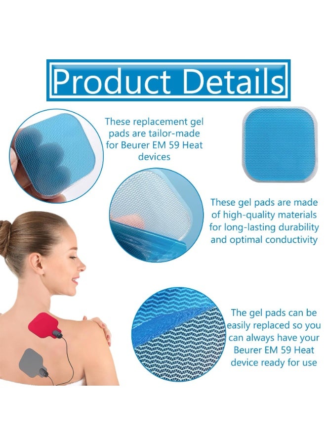 OSHIMA Replacement Gel Pads, Compatible with Beurer EM 59 Heat Devices, 45 x 45 mm Electrode Pads for Abdominal Trainer, Applicable to Beurer-EM 59 Gel Replacement - Image 3
