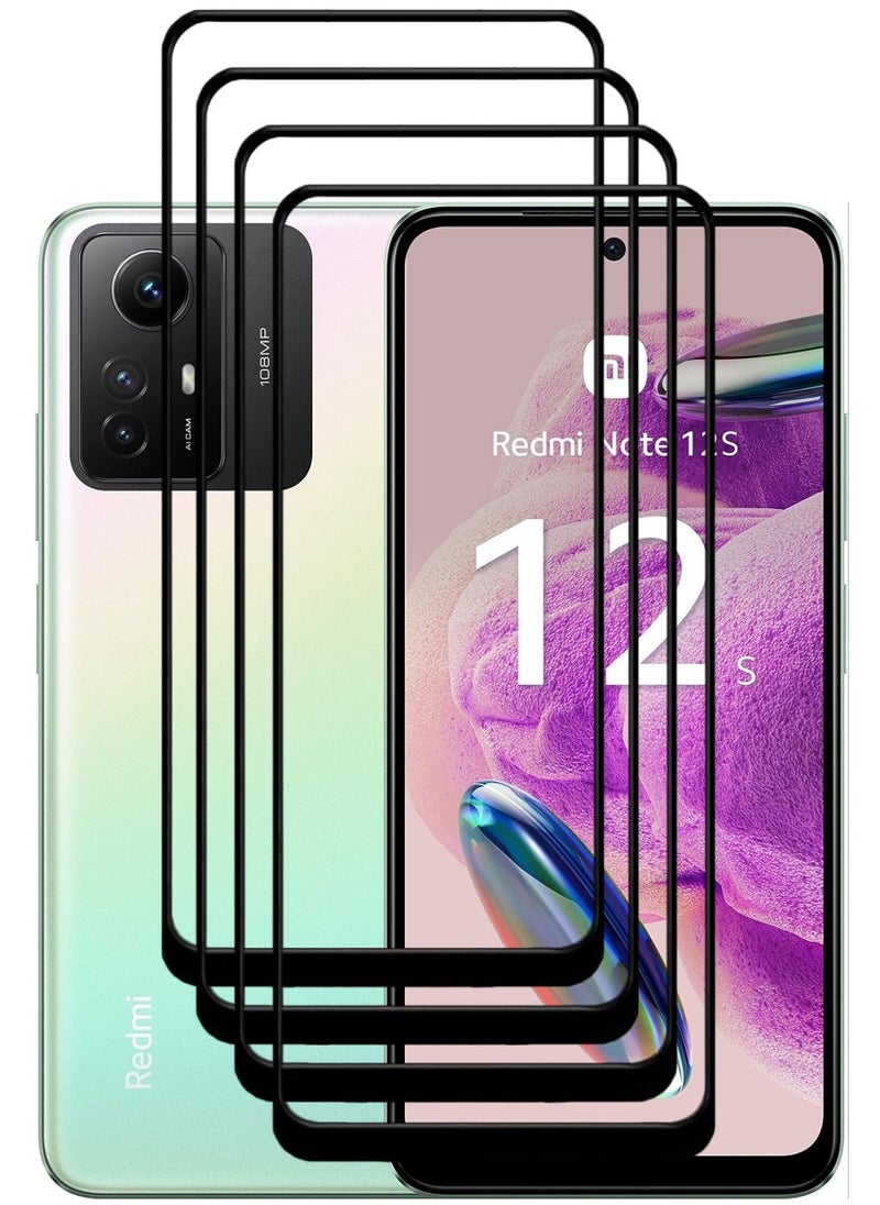 ACLIX 4 Pieces Antistatic ESD Dustproof Premium Quality High Definition Tempered Glass Screen Protector Designed For Xiaomi Redmi Note12S - Image 1