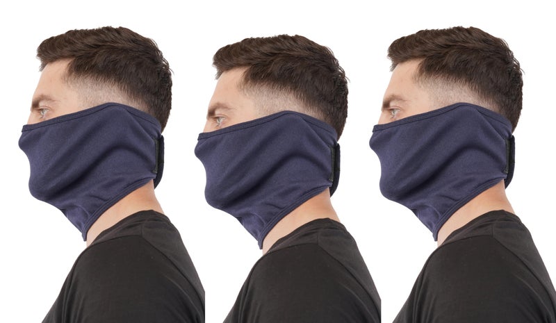 PrimeBox Biker Face Mask for Men Women Helmet Balaclava Cotton Bike Riding Face Mask Pack of 3 Half Ninja Rider Mask (NavyBlue 3pcs) - Image 3