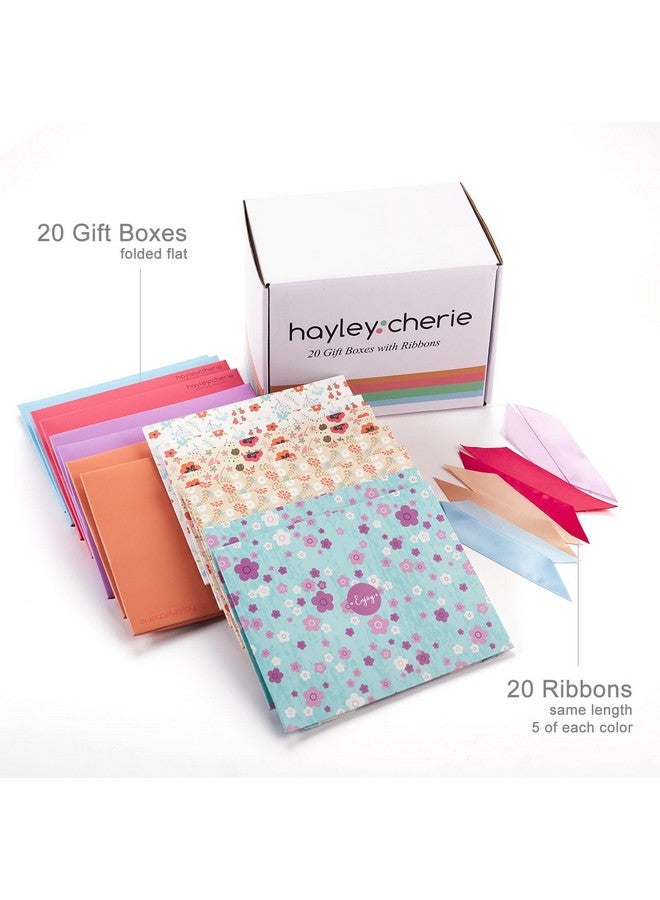 Hayley Cherie Floral Gift Treat Boxes With Ribbons & Lids (20 Pack) 8 X 6.3 X 3.5 Inches For Cookies, Candy, Parties, Christmas, Holidays, Birthdays, Bridesmaid, Weddings - Image 4