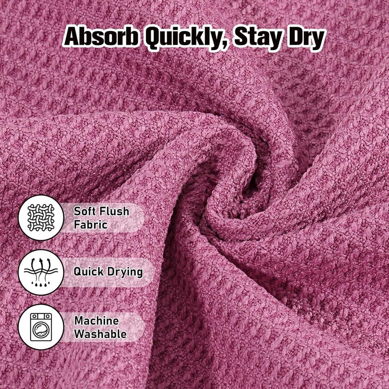 MoKo Hot Yoga Towel, Non-Slip Yoga Mat Towel with Grip Dots, 74.4"×27.3" Yoga Mat Cover for Pilates, Fitness, Meditation, Swimming Pool, Beach, Travel Yoga Mat with Corner Pockets - Image 4