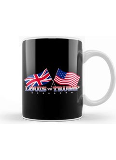 Baskı Dükkanı Print Shop Louis Vs Trump Flags Donald Theroux Mug Porcelain 