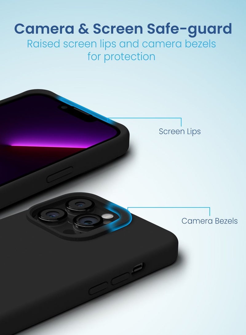 Remson جراب Remson Mag-X المغناطيسي الهجين الواقي المصنوع من السيليكون مع حماية عسكرية يعمل مع MagSafe مصمم لهاتف iPhone 13 Pro Max مقاس 6.7 بوصة (أسود) - Image 3
