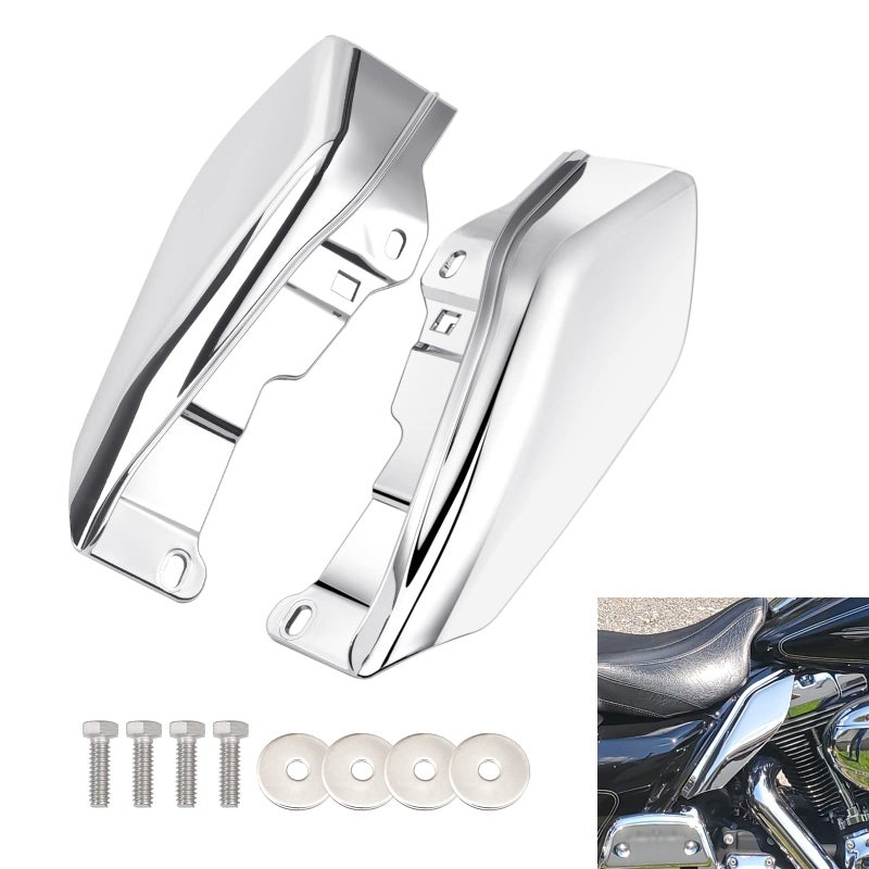 Amazicha Chrome Mid Frame Air Deflector Compatible for Harley Davidson Touring Electra Glide/Street Glide/Road Glide/Tri Glide/Road King 2009-2016