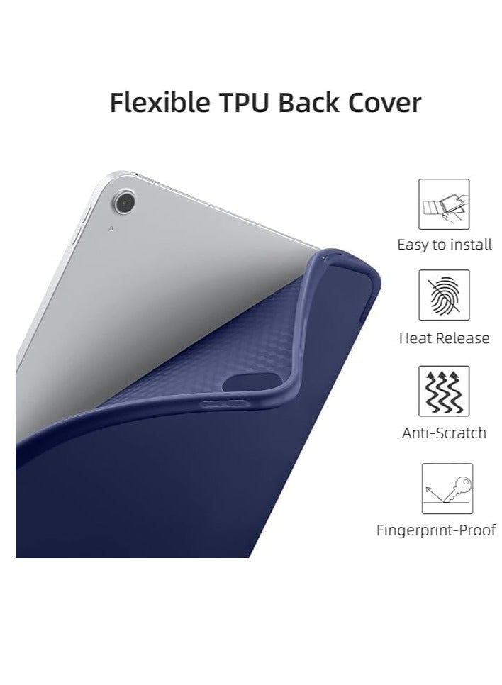 iPad Smart Case 10.9 with Auto Sleep/Wake Super Protection with Pen Holder Suitable for iPad Stand for Watching Movies Navy  - Image 5