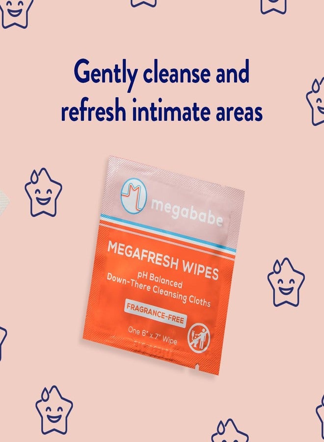 Megababe Megafresh Wipes | Unscented Cleansing Wipes for the Intimate Area | pH Balanced, Front & Back Use | 16 Individually Wrapped Wipes (Pack of 1) - Image 2