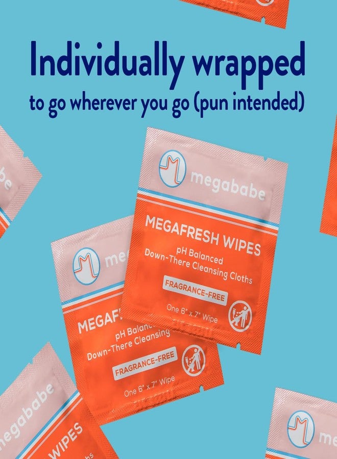 Megababe Megafresh Wipes | Unscented Cleansing Wipes for the Intimate Area | pH Balanced, Front & Back Use | 16 Individually Wrapped Wipes (Pack of 1) - Image 4