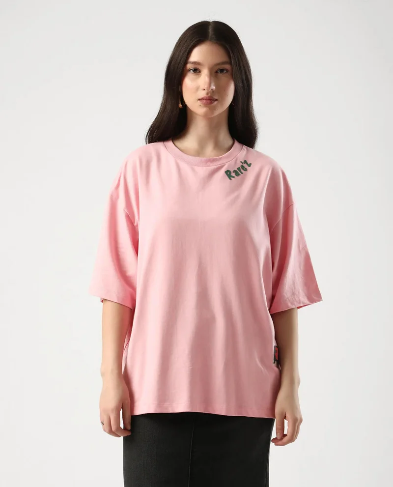 Rareism Women's Graphic Back Print Oversized