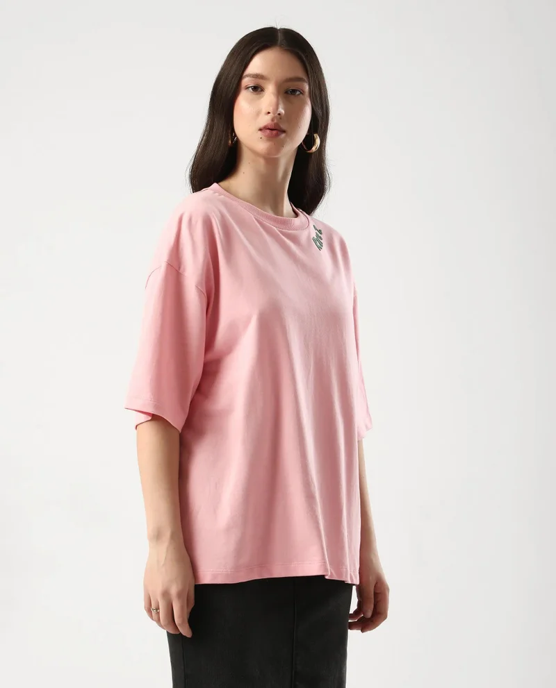 Rareism Women's Graphic Back Print Oversized